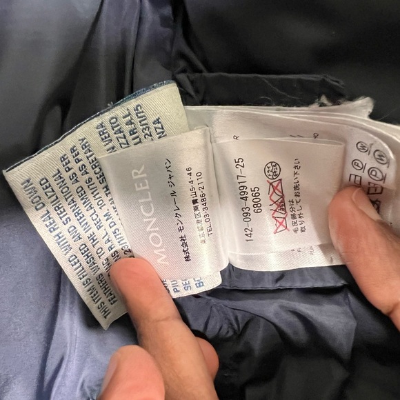 Moncler  Genevrier Down Puffer  Jacket Winter Coat Women’s Size XS Blue Khloe - Picture 9 of 9